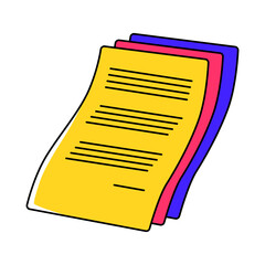 Document Sheets Illustration