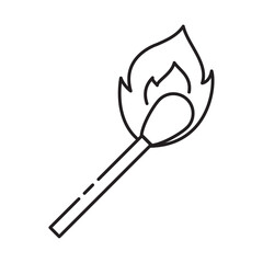 burning match line style