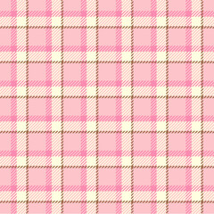 Pink Plaid Seamless Pattern Design Template