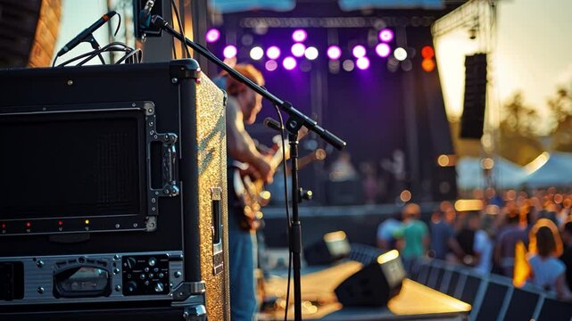 View from the concert stage and backstage