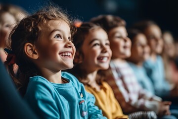 Obraz premium Smiling faces reflecting the excitement of a fun-filled concert.