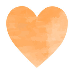 カラフルな水彩のハート型吹き出しあしらいのベクターイラスト