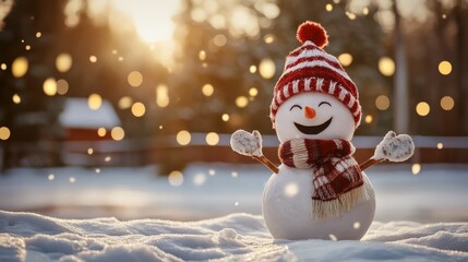 Obraz premium Vibrant bokeh lights enhance the Christmas atmosphere.