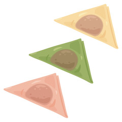 三色の生八ツ橋セット3　一部ぼかしあり