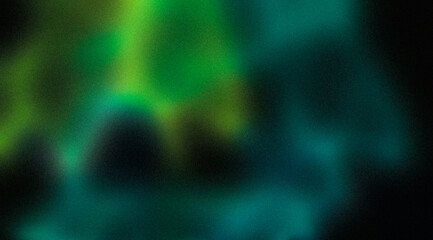 Grainy gradient abstract background, color blending effect, aesthetic texture. Green gray black color noisy gradient vibrant colors flow shaped background