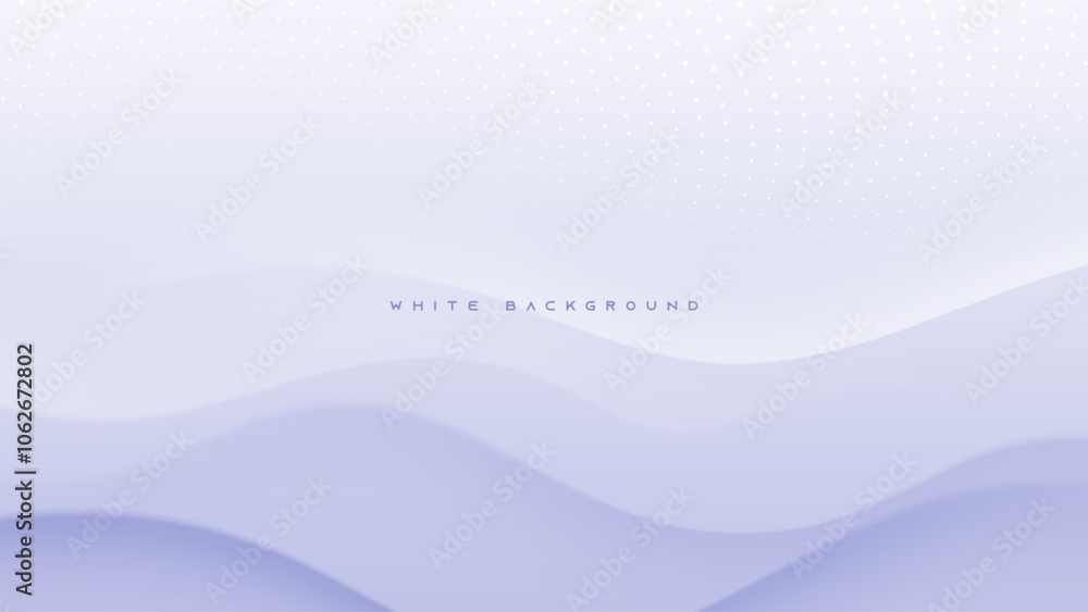 Poster abstract white wavy light and shadow shape background design vector