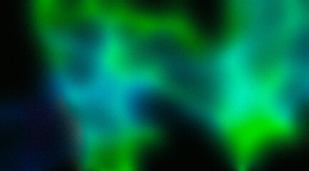 Grainy gradient abstract background, color blending effect, aesthetic texture. Green blue black color noisy gradient vibrant colors flow shaped background