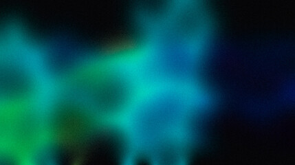 Grainy gradient abstract background, color blending effect, aesthetic texture. Blue green black color noisy gradient vibrant colors flow shaped background