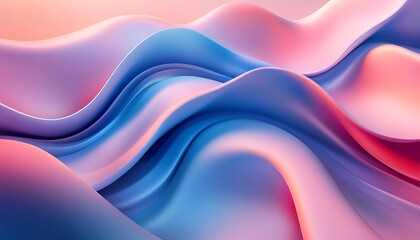 Obraz premium Abstract Background with Wavy, Smooth, and Gradient Pastel Colors