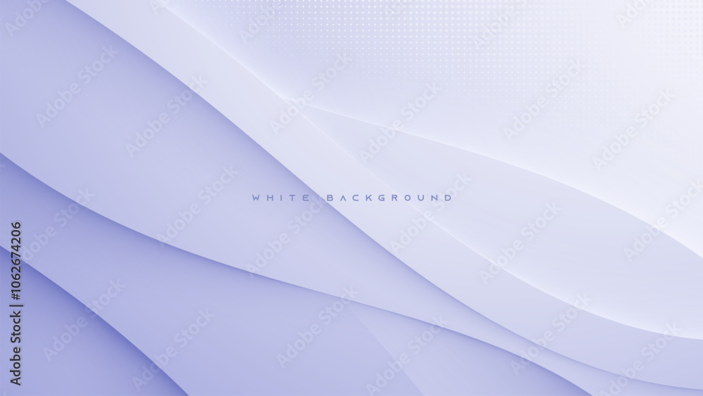 Poster abstract white wavy light and shadow shape background design vector
