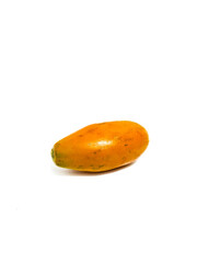 Fresh papaya on isolated white background