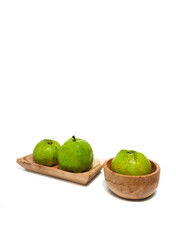 Fresh Guava fruit on isolated white background