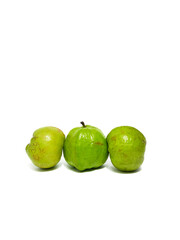 Fresh Guava fruit on isolated white background
