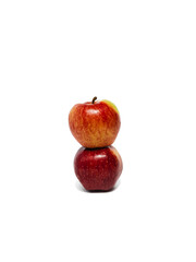 Close up of fresh apple on isolated white background