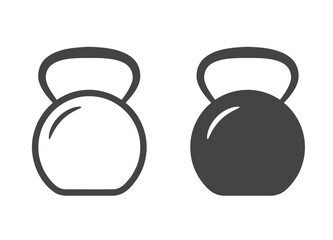 Kettlebell icons, vector eps10 illustration