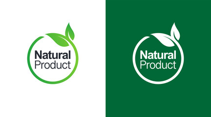 Natural leaf logo icon design. Eco friendly logo vector. 100% natural product organic logo vector image