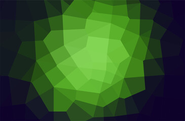 Obraz premium Abstract green and dark blue polygonal background.