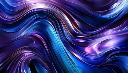 Fototapeta premium Abstract Blue and Purple Swirls: A Dynamic, Ethereal Blend of Colors and Textures