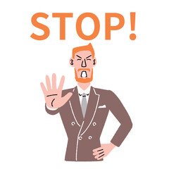 ビジネスマンが拒否するポーズ