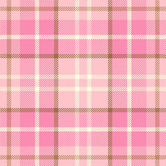 Pink Plaid Seamless Pattern Design Template