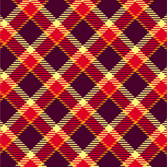 Red Plaid Seamless Pattern Design Template