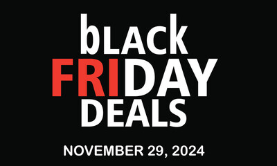 Black Friday November 29, 2024 poster design.