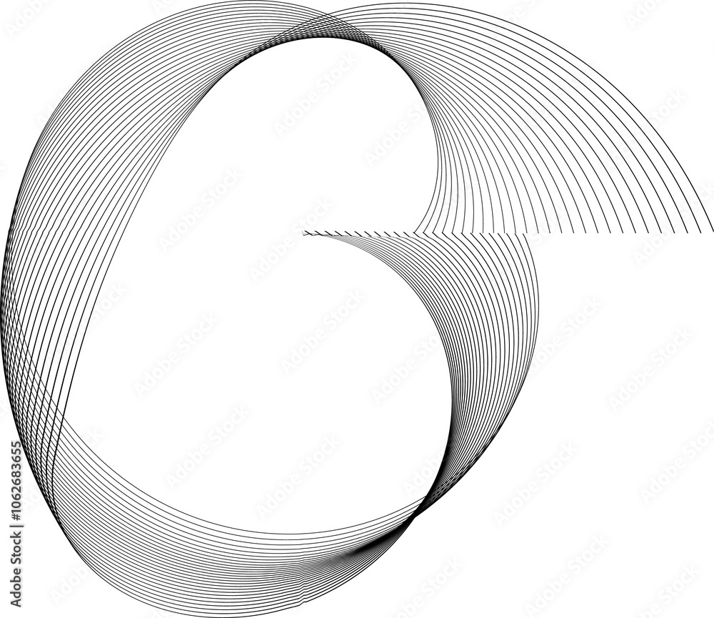 Poster lines in circle form . spiral vector illustration .technology round logo . design element . abstract