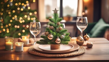 Holiday Decor Miniature Christmas Tree