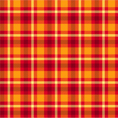 Red Plaid Seamless Pattern Design Template