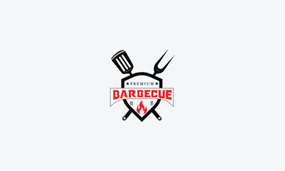 Barbecue logo design vector template