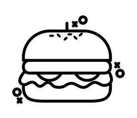 burger minimalist food icon
