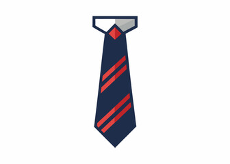  A necktie on white background vector art illustration