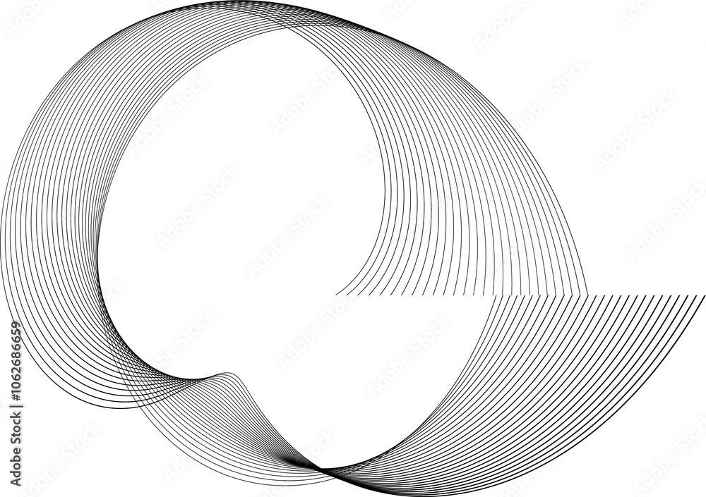 Poster abstract background with gray wavy lines graphic elements to place text