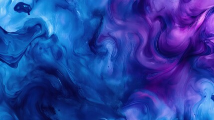 Deep splashes of royal blue and purple watercolor swirling together to create an intense and bold abstract background, perfect for a statement-making date card design.