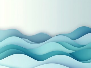 Fototapeta premium Abstract wave pattern design in shades of blue on a light background.