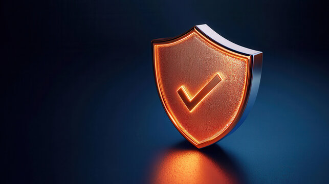 glowing shield symbolizing security and trust in digital protection