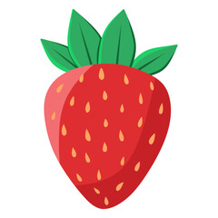 strawberries. On a white background. Modern minimal style. vector flat design