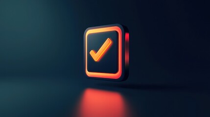 Simple 3D checklist icon, emphasizing organized task management.