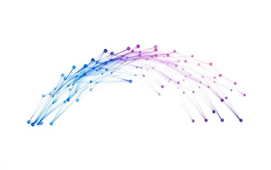 Fototapeta premium Abstract colorful lines design, white background.