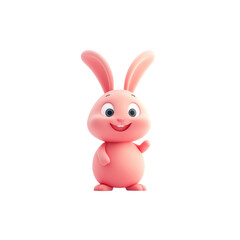 Obraz premium Cute Pink Bunny Rabbit
