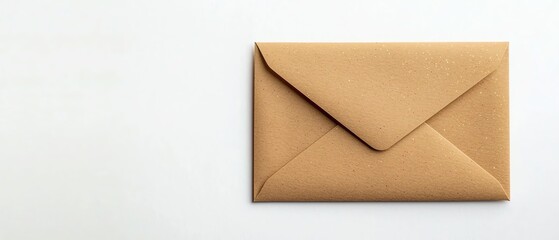 Brown envelope on a white background.