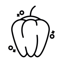 pepper minimalist food icon