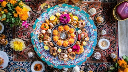 Colorful Celebration of Traditional Festive Cuisine