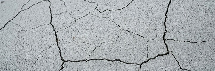Obraz premium Close-up of rough and rugged concrete texture with cracks and imperfections, grunge, background
