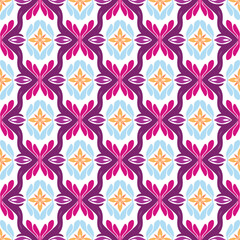 Bohemian Aztec-Inspired Damask Seamless Pattern