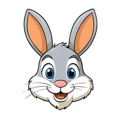Fototapeta premium A cool funny cheerful bunny had with white background