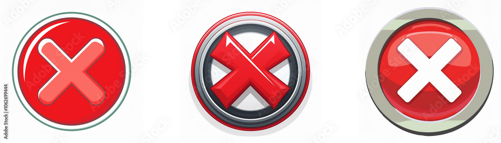 Aufkleber Three red circles with an 