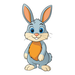 Fototapeta premium rabbit cartoon vector illustration with white background