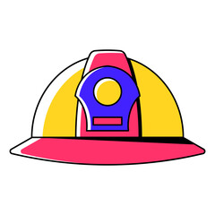 Firefighter Helmet Illustration