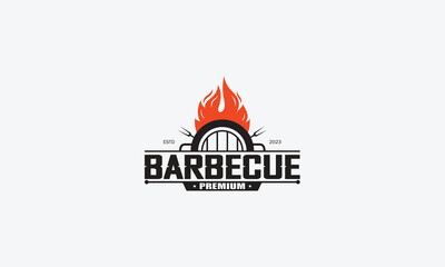 Barbecue logo design vector template